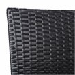 Safavieh Moore 3-Piece Rattan/Steel/Polyester Lounge Set in Black/Beige