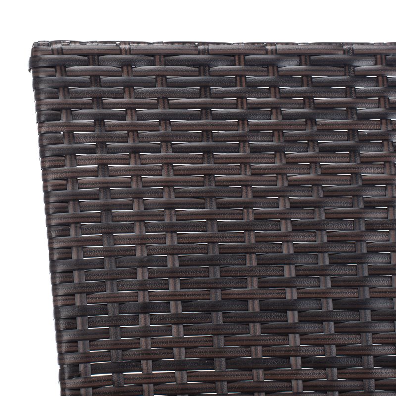 Safavieh Moore 3-Piece PE Rattan Wicker & Polyester Lounge Set in Black/Beige