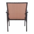 Safavieh Moore 3-Piece PE Rattan Wicker & Polyester Lounge Set in Black/Beige