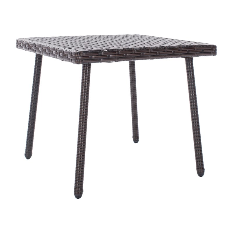Safavieh Moore 3-Piece PE Rattan Wicker & Polyester Lounge Set in Black/Beige