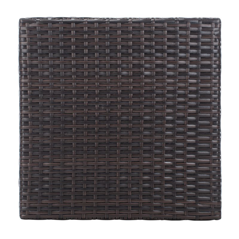 Safavieh Moore 3-Piece PE Rattan Wicker & Polyester Lounge Set in Black/Beige