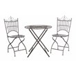 Safavieh Belen Metal Outdoor Bistro Set w/ One Table & Two Chairs in Black Rust