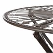 Safavieh Belen Metal Outdoor Bistro Set w/ One Table & Two Chairs in Black Rust
