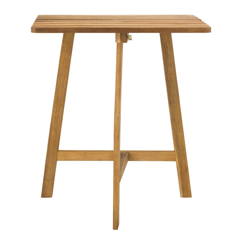 Safavieh Benton Contemporary Acacia Wood Outdoor Balcony Table in Natural