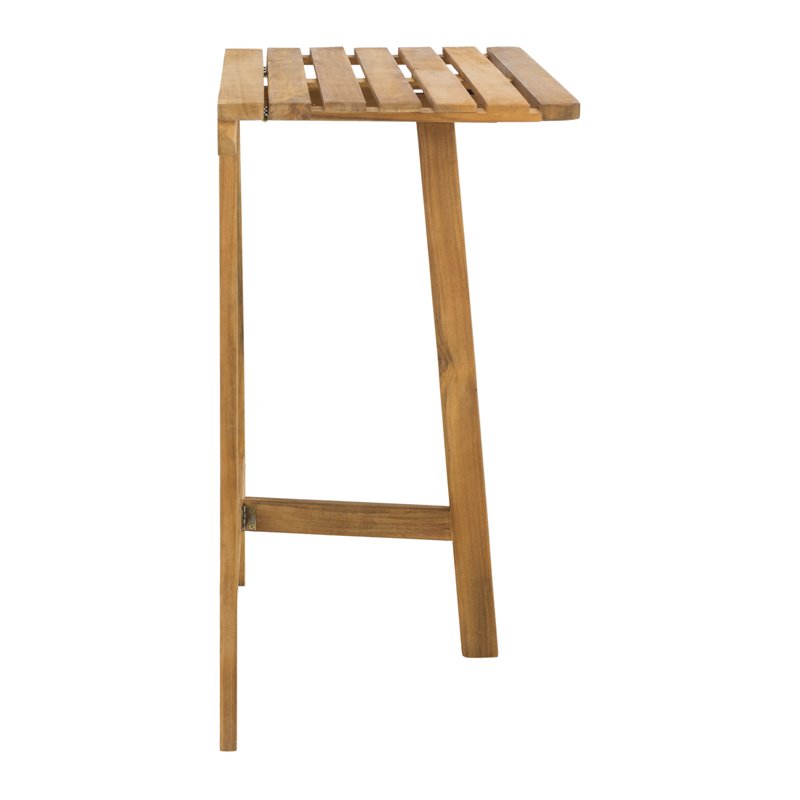 Safavieh Benton Contemporary Acacia Wood Outdoor Balcony Table in Natural