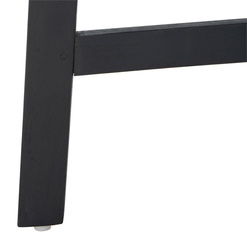 Safavieh Benton Contemporary Acacia Wood Outdoor Balcony Table in Dark Gray