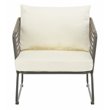 Safavieh Benjin 4-Piece Rattan/Polyester Outdoor Living Set in Gray/White