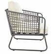 Safavieh Benjin 4-Piece Rattan/Polyester Outdoor Living Set in Gray/White