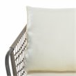 Safavieh Benjin 4-Piece Rattan/Polyester Outdoor Living Set in Gray/White