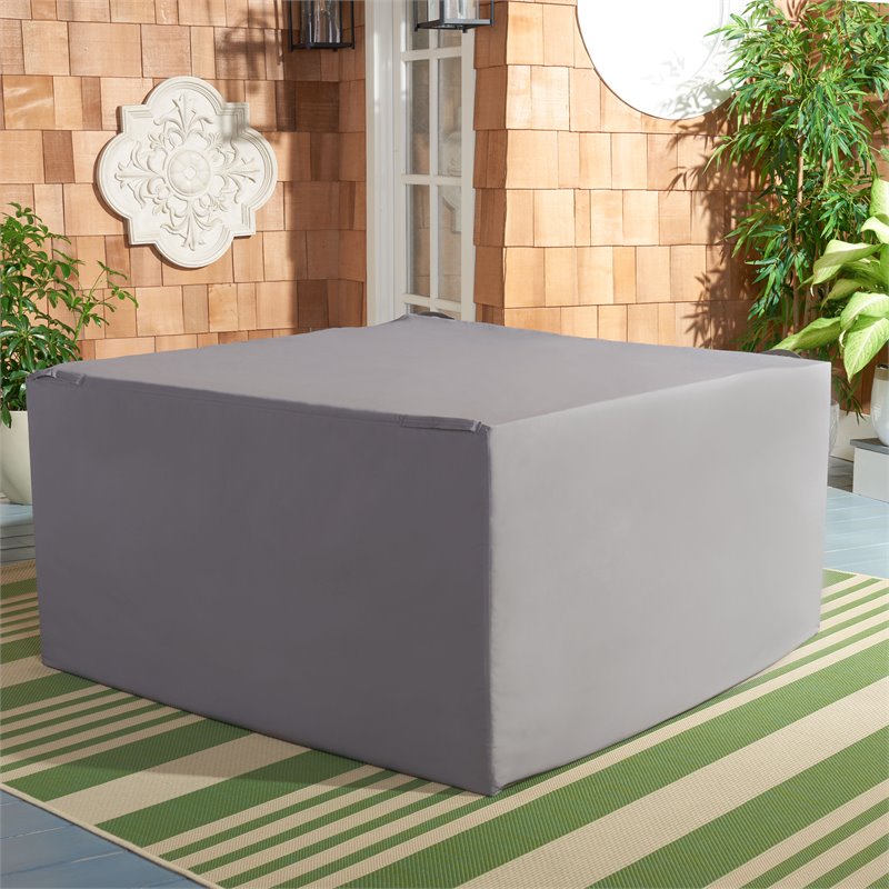 Safavieh Alda 4-Piece Contemporary Polyester Fabric Set Cover in Gray