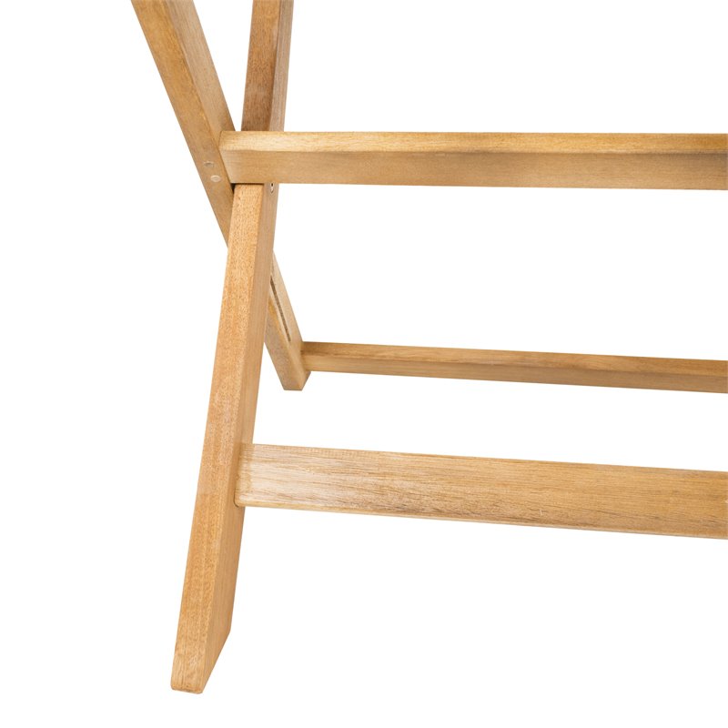 Safavieh Bruna 3-Piece Eucalyptus Wood Outdoor Bistro Set in Natural
