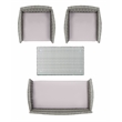 Safavieh Bandele 4-Piece Polyester Wicker/Steel Living Set in Gray