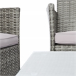 Safavieh Bandele 4-Piece Polyester Wicker/Steel Living Set in Gray