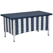 Safavieh Figueroa 4-Piece Rattan Outdoor Set in Navy and White
