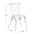 Safavieh Elia Stackable Metal Chairs in Distressed White (Set of 2)