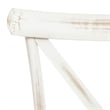 Safavieh Elia Stackable Metal Chairs in Distressed White (Set of 2)