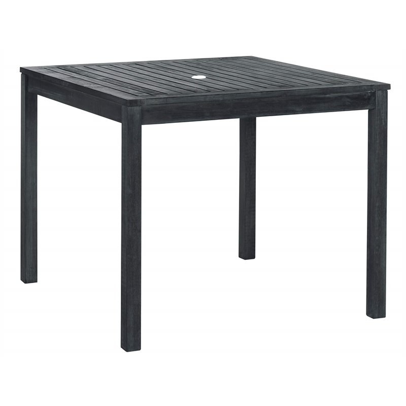 Safavieh Montclair 5-Piece Acacia Wood/Polyester Dining Set in Dark Gray/Beige