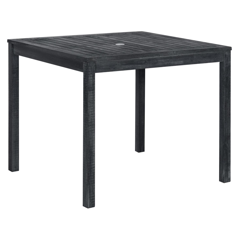 Safavieh Del Mar 5-Piece Acacia Wood/Polyester Dining Set in Dark Gray/Beige