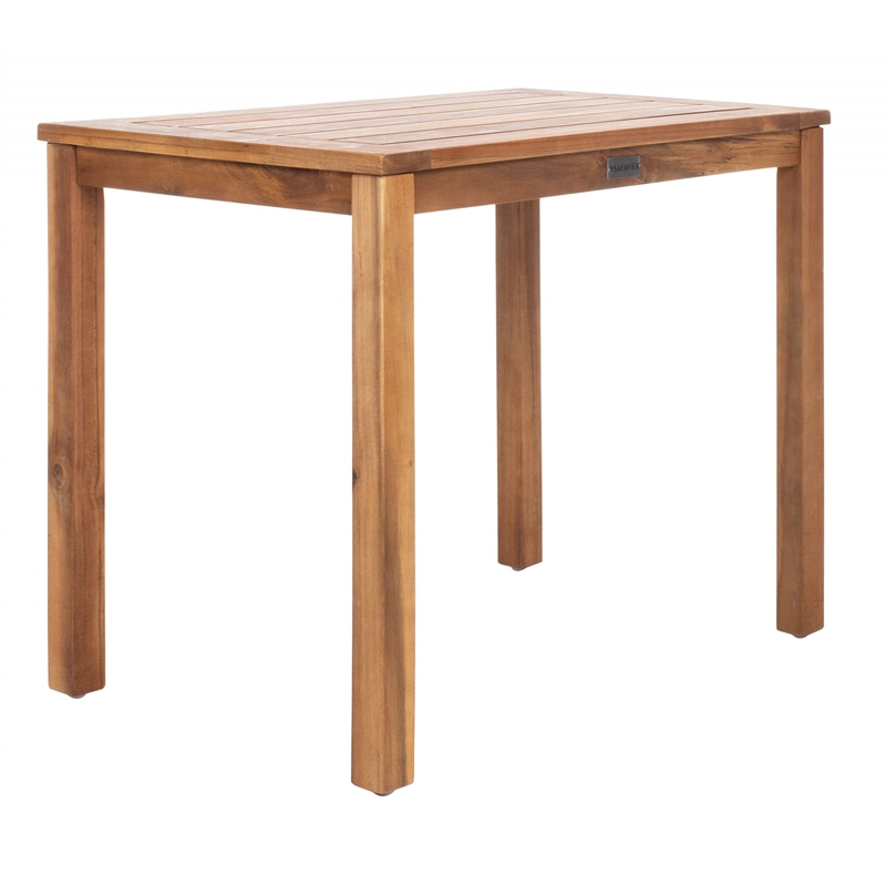 Safavieh Pratia 5-Piece Acacia Wood Frame Outdoor Set in Natural and Beige