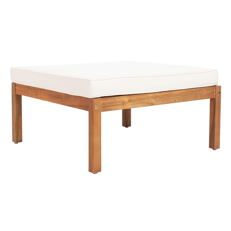 Safavieh Ronson 5-Piece Acacia Wood Frame Sectional Set in Natural and Beige