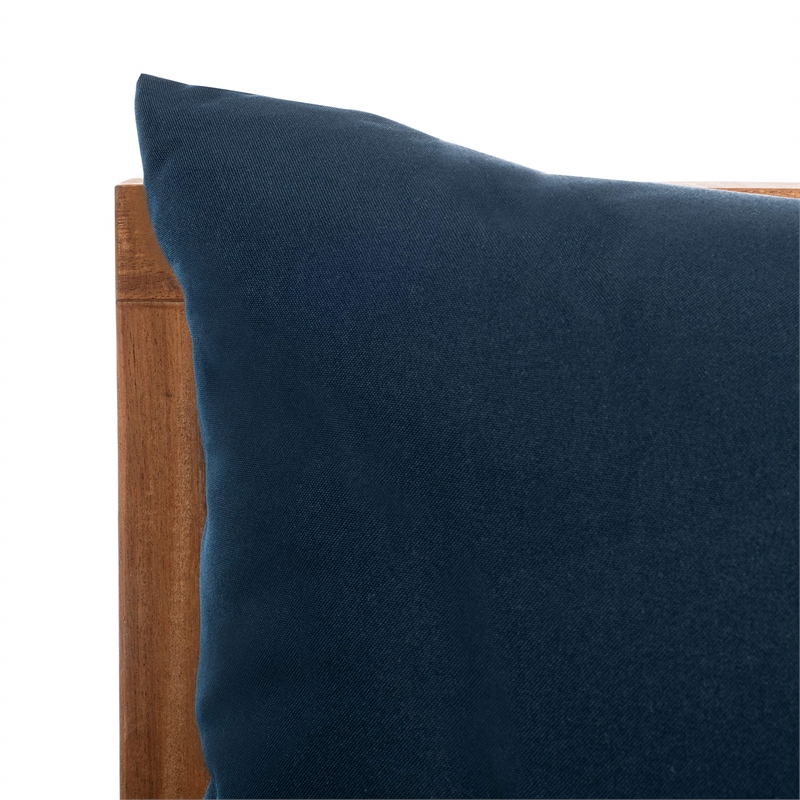 Safavieh Ronson 5-Piece Acacia Wood Frame Sectional Set in Natural and Navy
