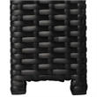 Safavieh Horus Wicker/Polyester/Steel Frame Outdoor Dining Set in Black/Beige