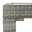 Safavieh Horus Wicker/Polyester/Steel Frame Outdoor Dining Set in Gray/Beige