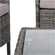 Safavieh Abdul 4-Piece Polyester Wicker/Steel Outdoor Living Set in Gray