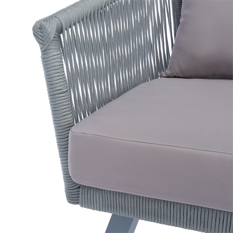 safavieh belmi 4-piece steel metal outdoor living set in gray rope