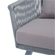 Safavieh Belmi 4-Piece Steel Metal Outdoor Living Set in Gray Rope