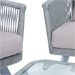 Safavieh Belmi 4-Piece Steel Metal Outdoor Living Set in Gray Rope