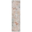 Safavieh Adrianna 4' X 6' Polyester Power Loomed Rug in Blue / Rust