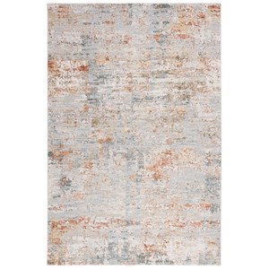 Safavieh Adrianna 4' X 6' Polyester Power Loomed Rug in Blue / Rust
