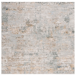 Safavieh Adrianna 6'-7&quot X 6'-7&quot Square Polyester Power Loomed Rug in Blue / Gold