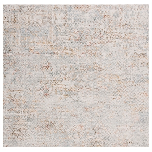 Safavieh Adrianna 6'-7&quot X 6'-7&quot Square Polyester Power Loomed Rug in Blue / Gold