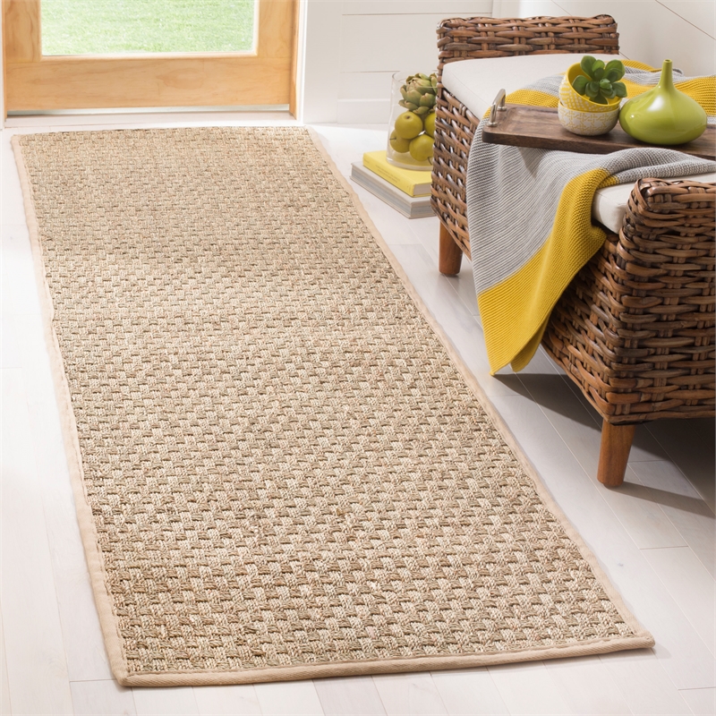 Safavieh Natural Fiber  6' X 8' Seagrass Power Loomed Rug in Natural Beige