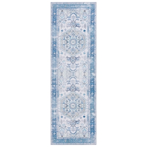 Safavieh Arizona 2'-6&quot X 8'-0&quotPolyester Power Loomed Rug In Beige And Blue