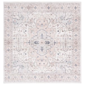 Safavieh Arizona 6'-0&quot X 6'-0&quotSquare Polyester Power Loomed Rug In Peach / Beige