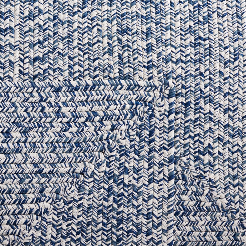 Safavieh Braided 8' X 8' Square Hand Woven Rug in Navy / Ivory