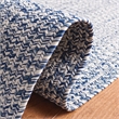 Safavieh Braided 9' X 12' Hand Woven Rug in Navy / Ivory