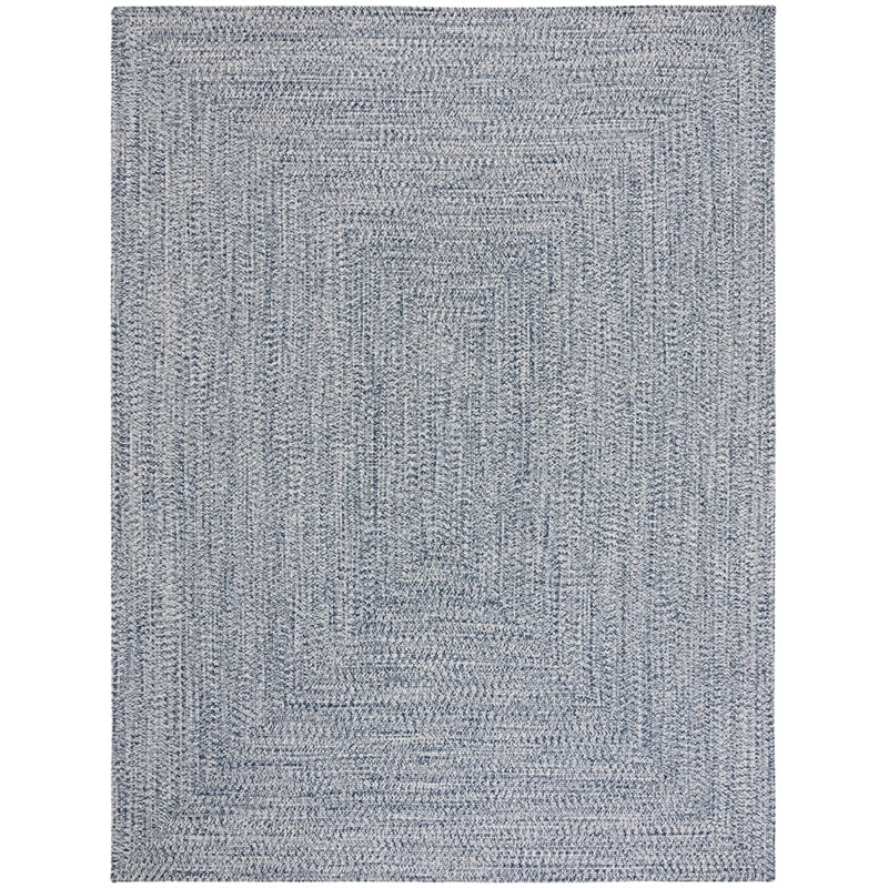 Safavieh Braided 9' X 12' Hand Woven Rug in Navy / Ivory