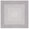 Safavieh Braided 8' X 8' Square Hand Woven Rug in Gray / Ivory