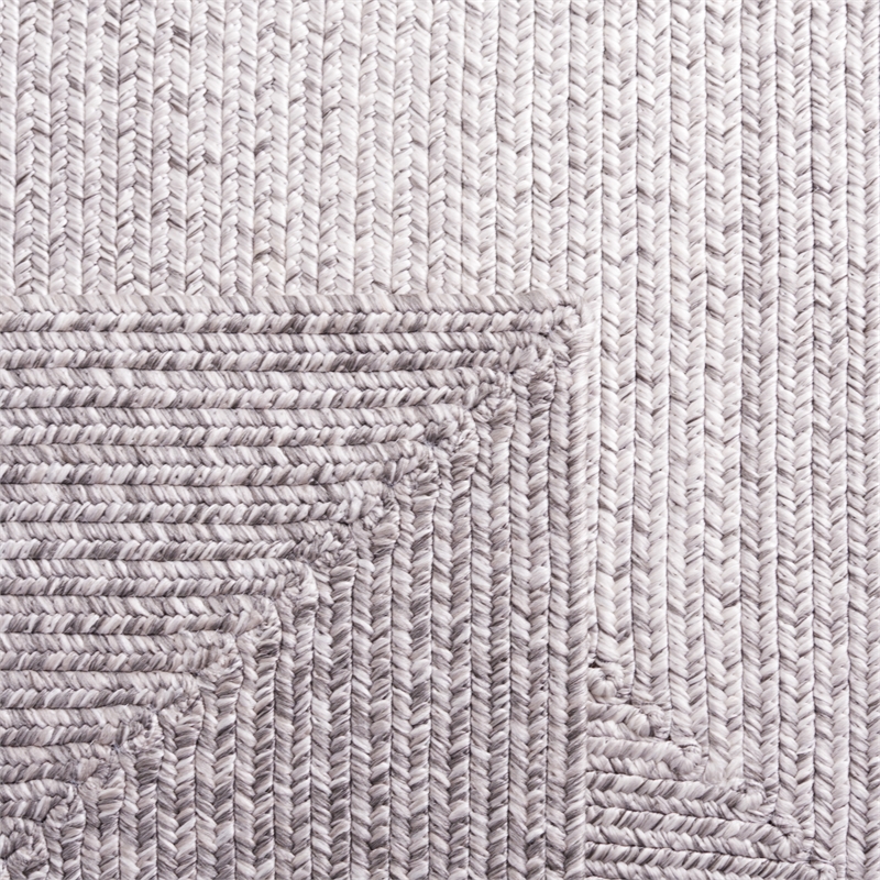 Safavieh Braided 8' X 8' Square Hand Woven Rug in Gray / Ivory