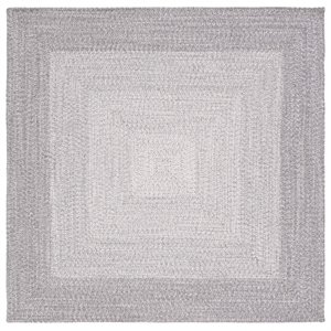 Safavieh Braided 8' X 8' Square Hand Woven Rug in Gray / Ivory