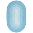 Safavieh Braided 3' X 5' Oval Hand Woven Rug in Aqua / Ivory
