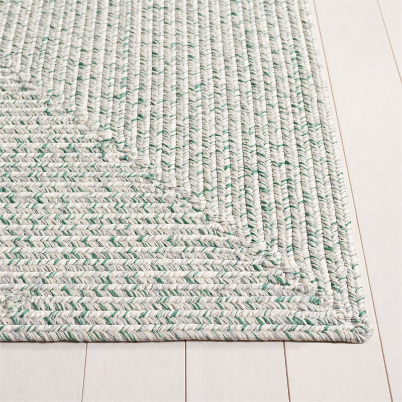 Safavieh Braided 9' X 12' Hand Woven Rug in Ivory / Green