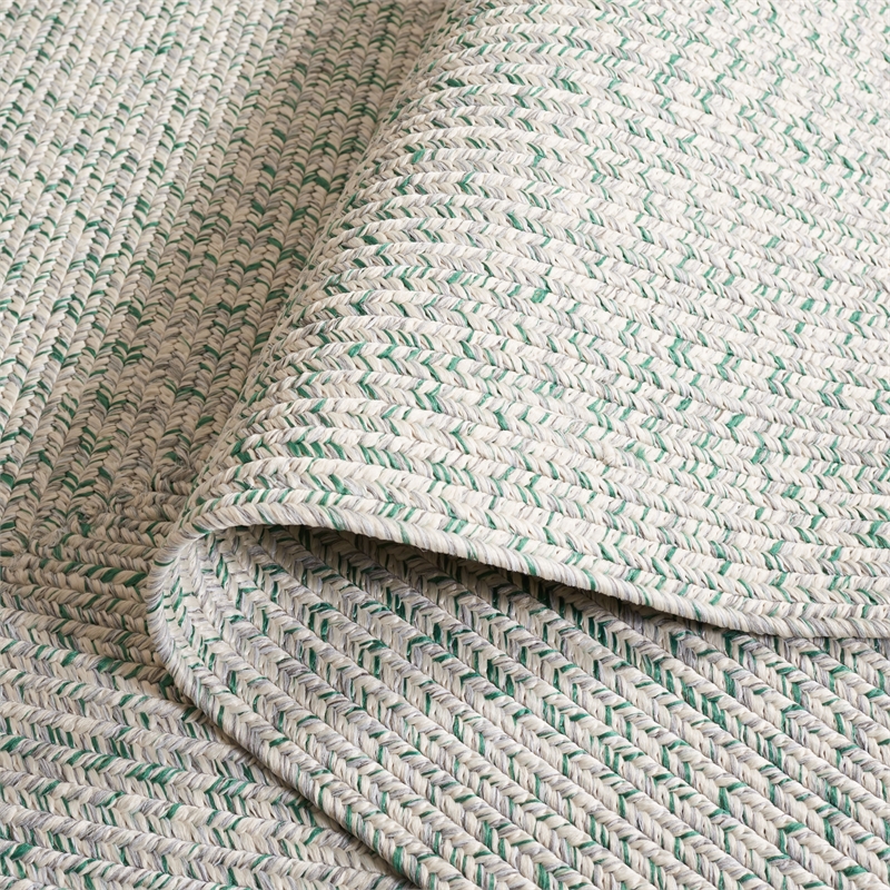 Safavieh Braided 9' X 12' Hand Woven Rug in Ivory / Green