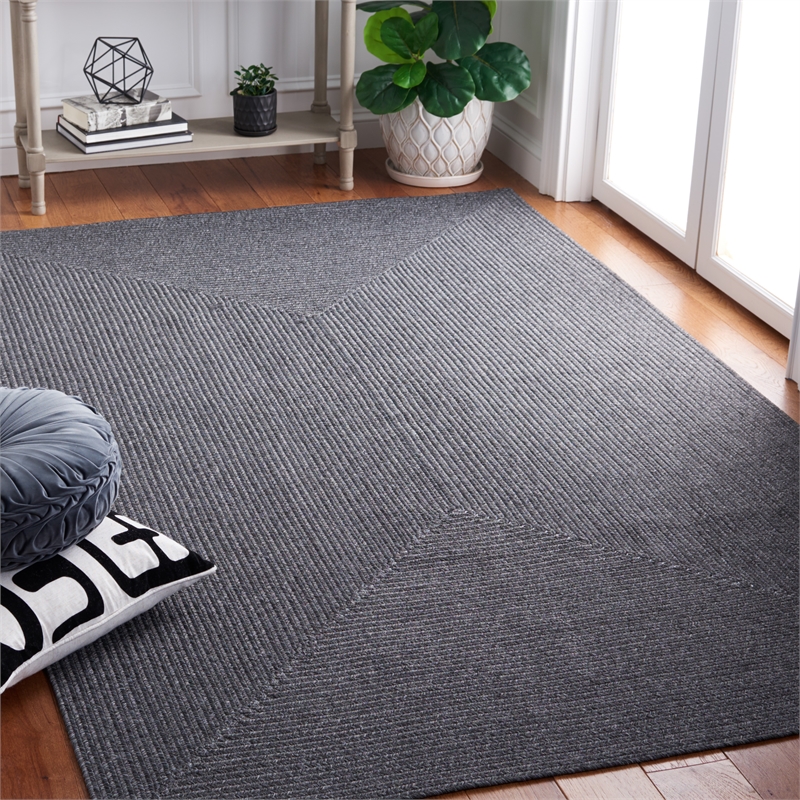 Safavieh Braided 2' X 3' Hand Woven Rug in Black / Gray