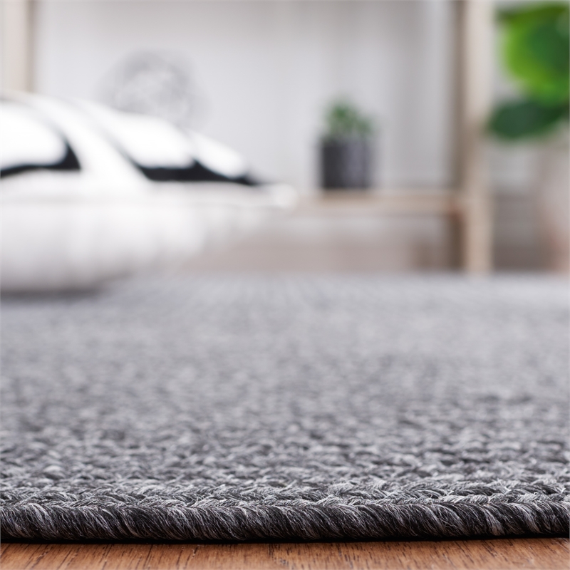 Safavieh Braided 2' X 3' Hand Woven Rug in Black / Gray