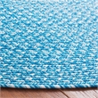 Safavieh Braided 7' X 7' Round Hand Woven Rug in Aqua / Ivory